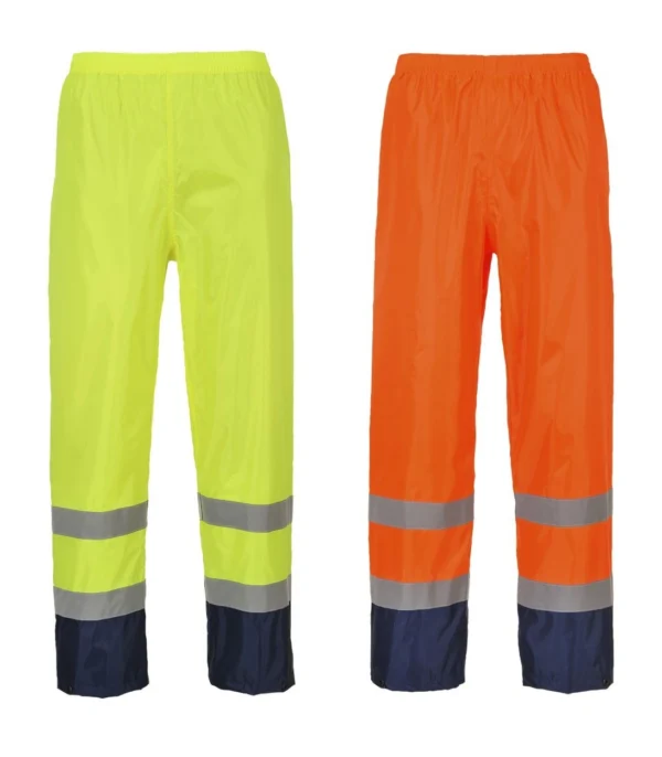 H444 Hi Vis Classic Contrast Rain Trousers